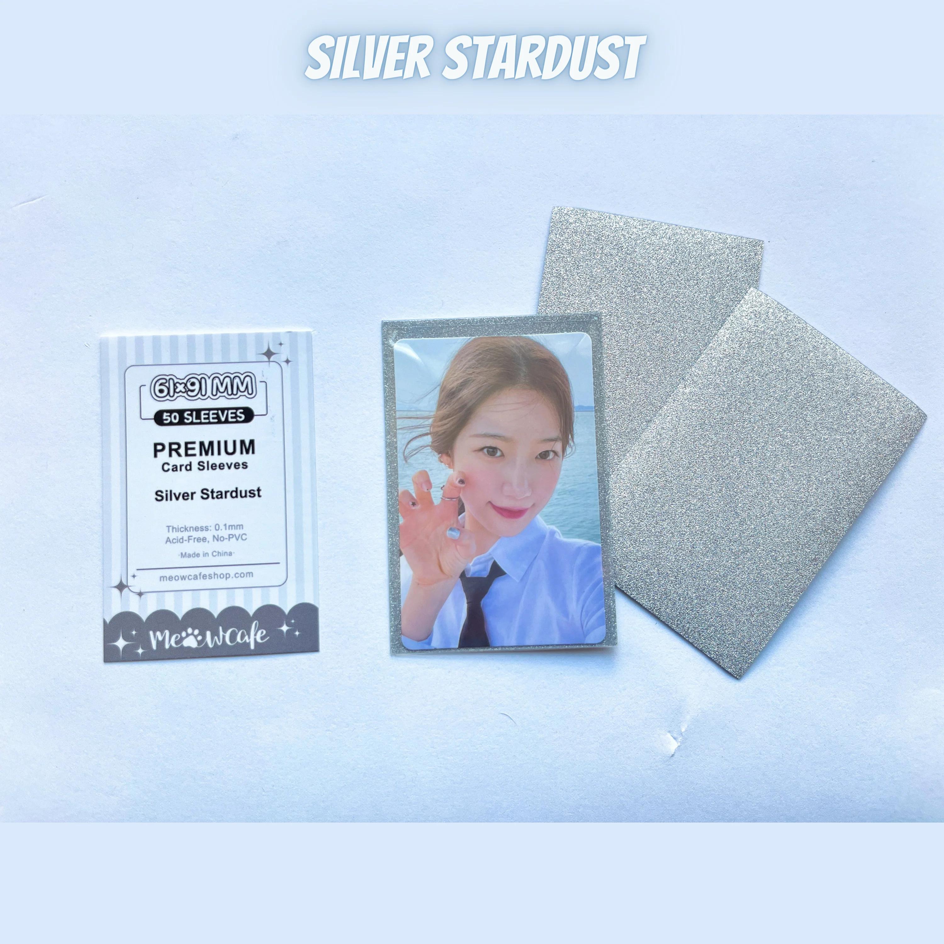 Meowcafe Premium Matte Sleeves - Silver Stardust [61x91mm] 50 Sleeves
