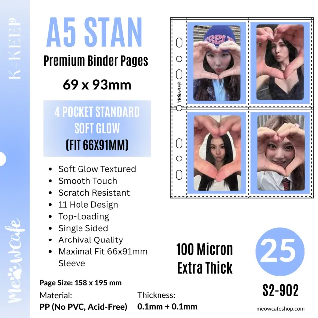 Meowcafe K-KEEP A5 Standard Soft Glow [4 Pocket Pages] 25 Pages