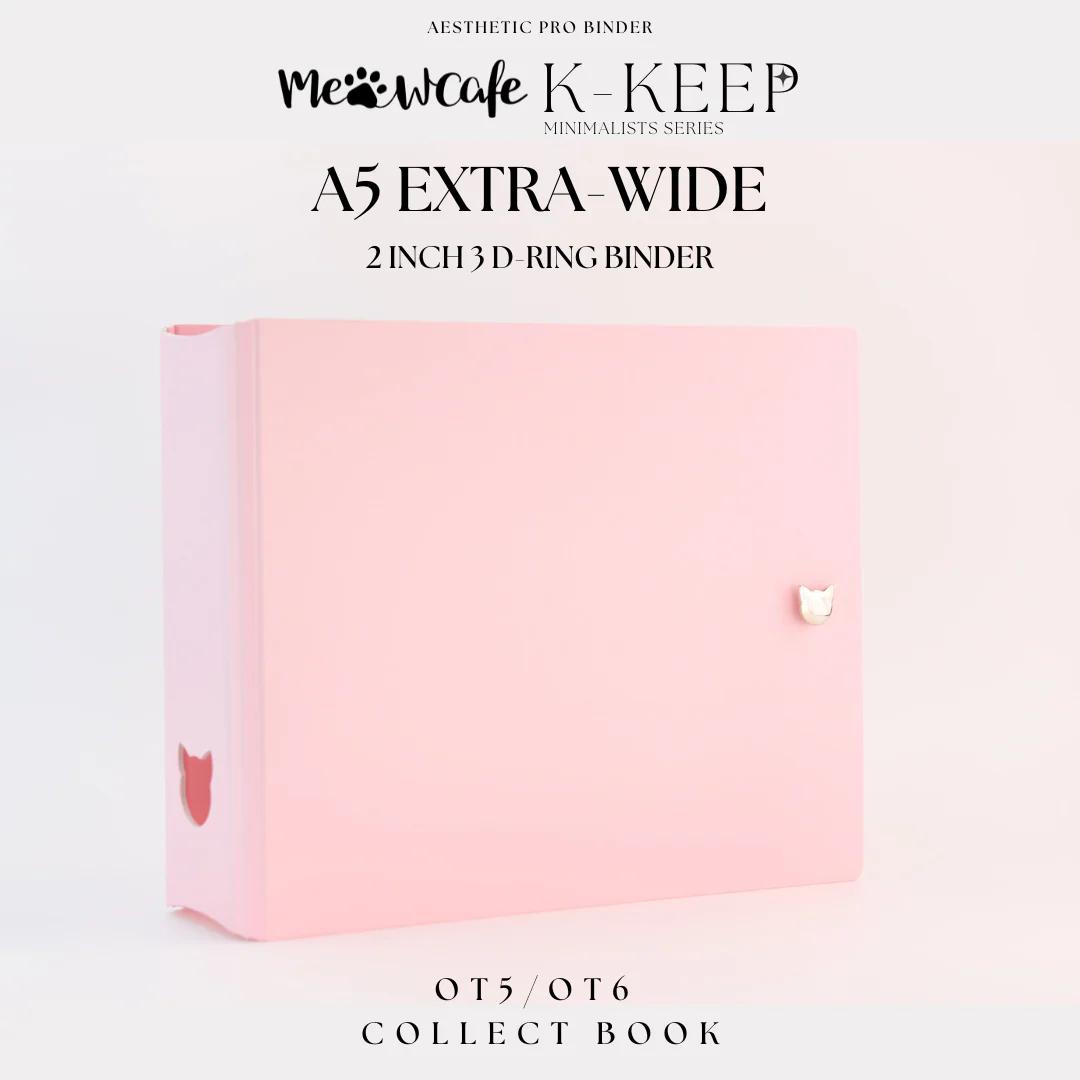 Meowcafe K-KEEP A5 Extra Wide Minimalist Series Icy Pink