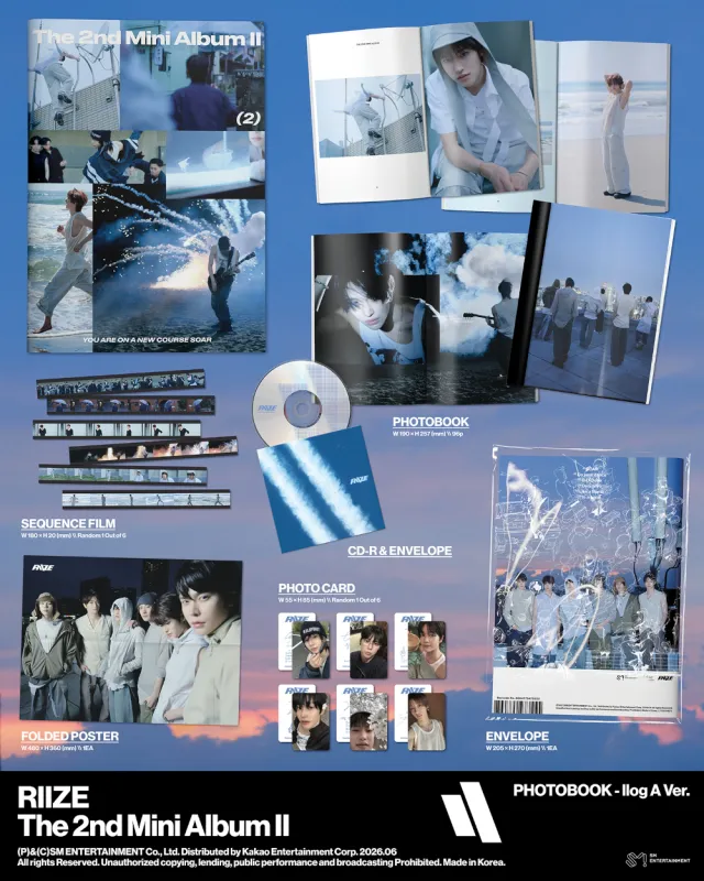RIIZE - 2nd Mini Album [II] (Photobook Ver.) (llog A Ver. / llog B Ver.)